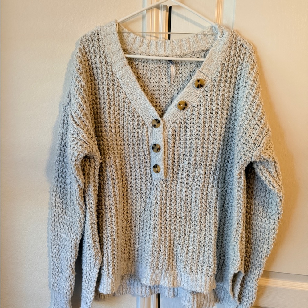 Free People Whistle Henley Cozy Sweater